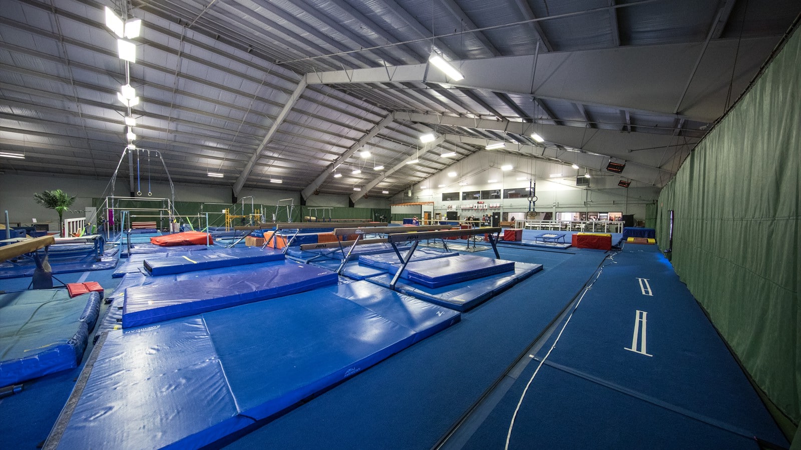 Gymnasium at Athletic Edge Gymnastics facility in Salem, OR.